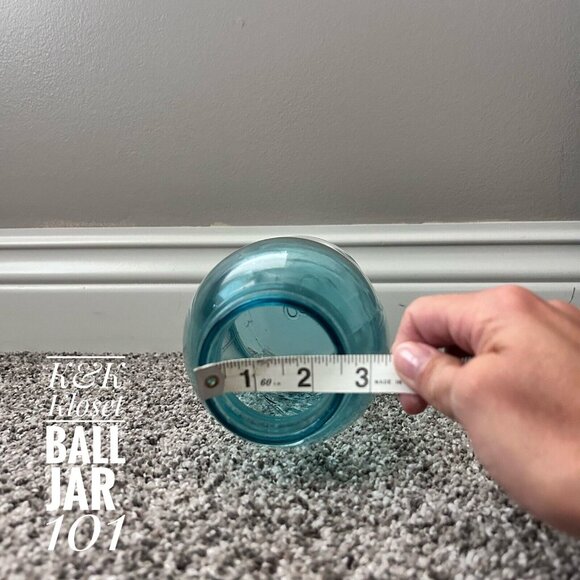 Vintage Light Blue Aqua Ball Perfect Mason Canning Jar Vintage 1910-1923 #8 - Picture 7 of 7